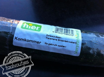 Komkommer na gebruik opeten