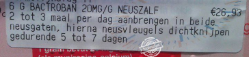 Mogelijke bijwerkingen: rood aangelopen gezicht en de neiging om om te vallen