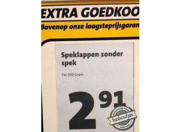 Woordweetje: voor spek en bonen
