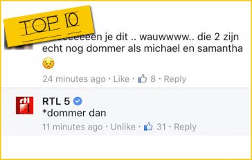 Top 10 beste voutjes op sociale media