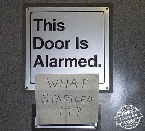 This door is alarmed.