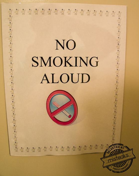 No smoking aloud