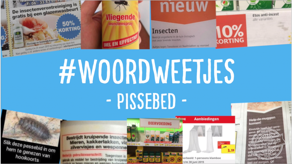 Taalvoutjes' #Woordweetje: Pissebed