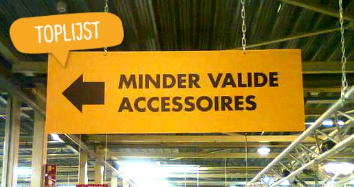 toplijst accessoires