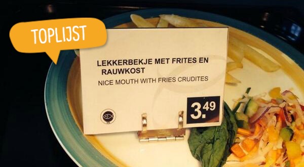 toplijst vertaalvouten nice mouth lekkerbekje
