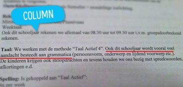 Column: Gedachtekronkels van de uitvinder van het geschreven woord