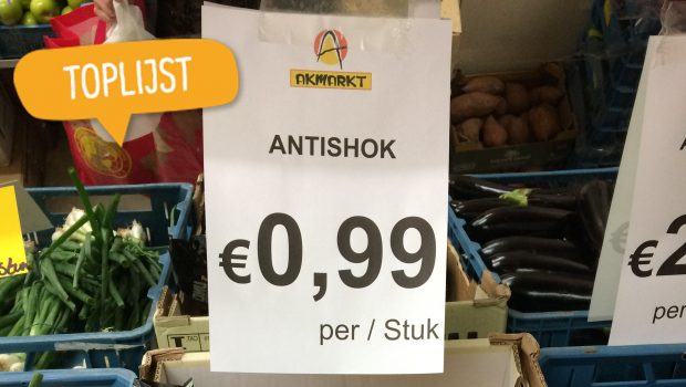 Groente en fruit TOPLIJST
