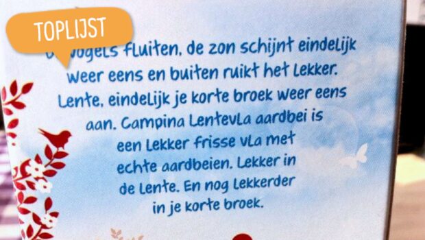 10 x de lente in je bol (of in je vla)