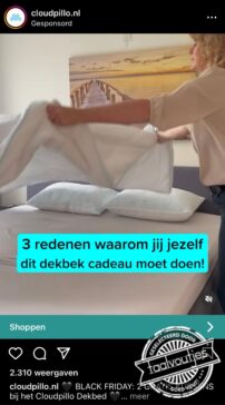 Oogjes dicht, snaveltje toe.