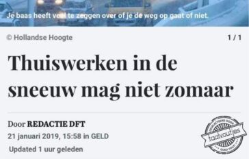 Wel eerst je laptop beschermen tegen smeltwater.