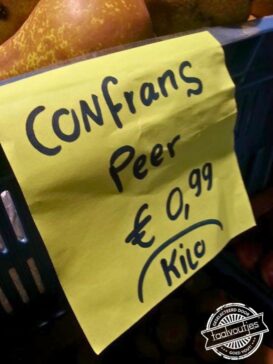 Hoeveel kosten de peren zonder Frans?