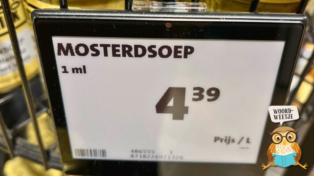Woordweetje mosterd na de maaltijd