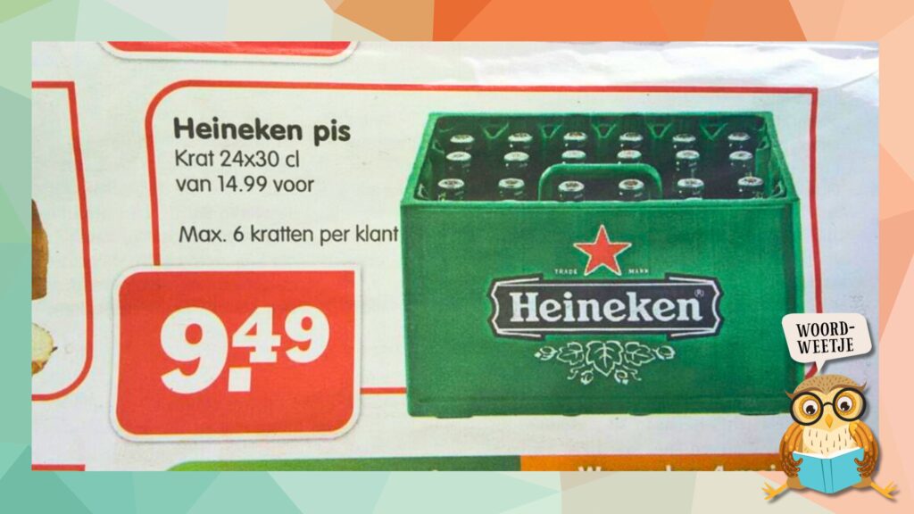 Woordweetje dat maakt me de pis niet lauw